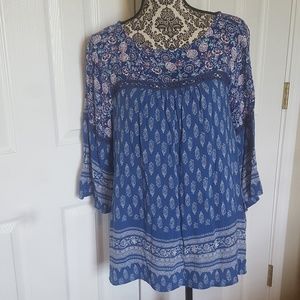 Beautiful New Directions Blue Tunic Women's SZ 2X